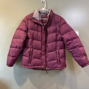 L.L. Bean Women's Purple Goose Down Puffer Jacket